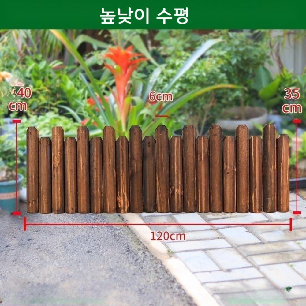 브라운 원목울타리 정원 화단 원목 울타리펜스 JIKTEM BW4031908