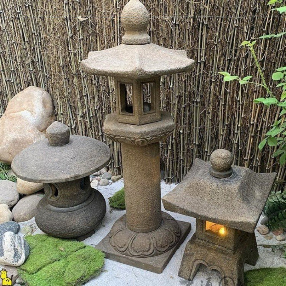 마당 정원 조명 테라스 꾸미기 석등 조형물 현무암 JIKTEM WX4032306