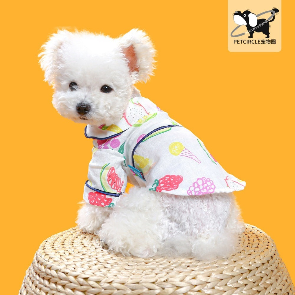 강아지잠옷 홈웨어 통기성 편안한 봄 여름 옷 실내복 JIKTEM BW4032406