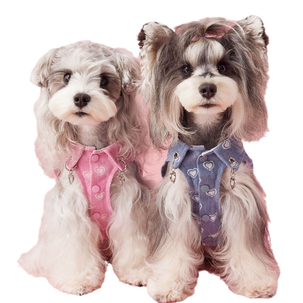 강아지옷 반려견 청조끼 외출복 베스트 반려견 JIKTEM BW4032418