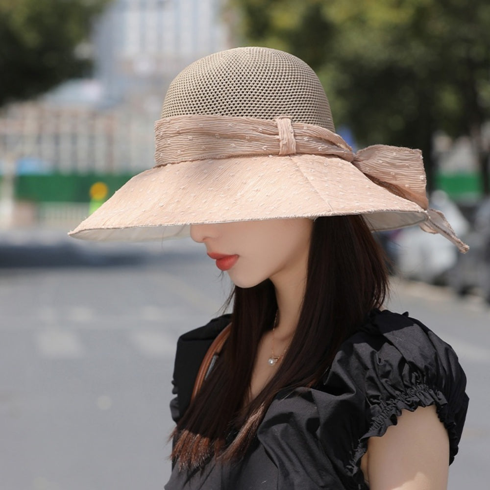 와이드챙 메쉬 여성 여름모자 햇빛가리개 썬캡 벙거지 산책 비치 5색 JIKTEM BW4050724