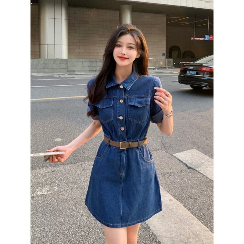 빅사이즈 청원피스 롱 미니 2종 데님 반팔 캐주얼 코디 JIKTEM BJ4080403