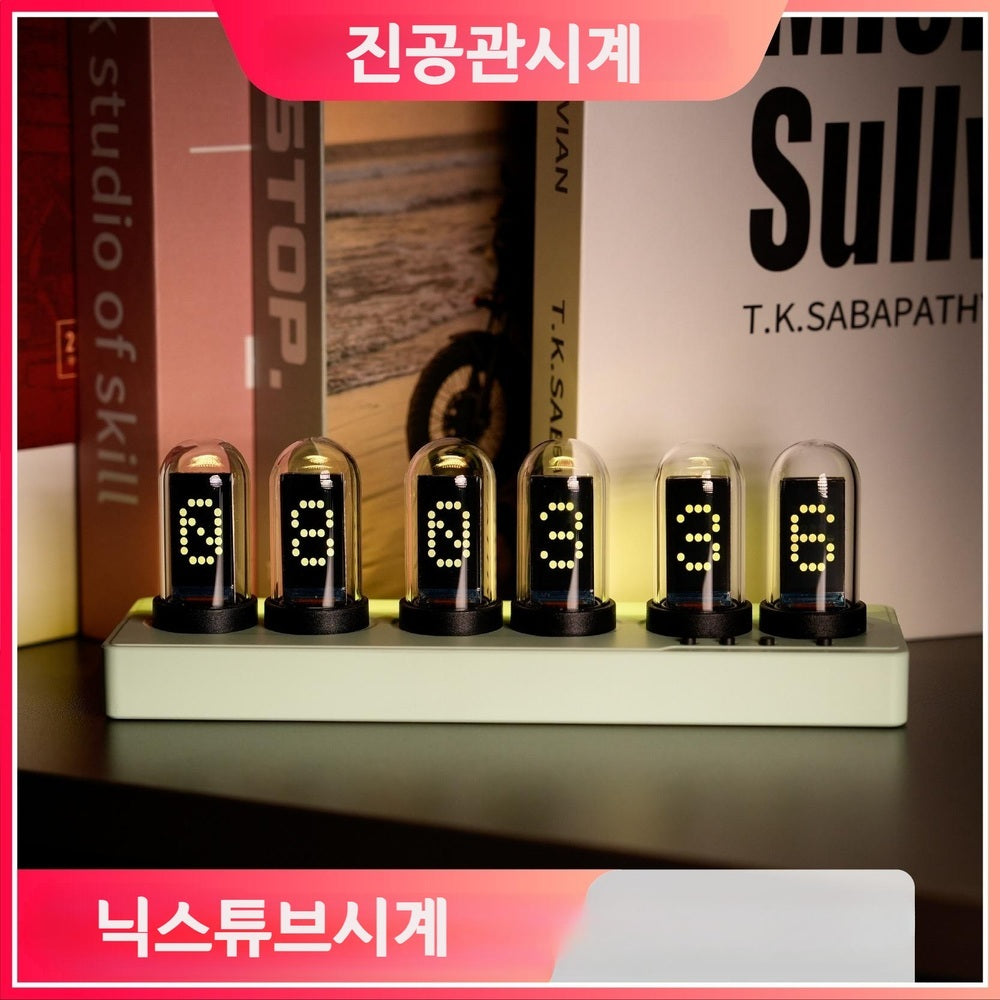 진공관시계 닉시튜브 데스크 장식품 엔틱탁상시계 집들이선물 JIKTEM BW4092408