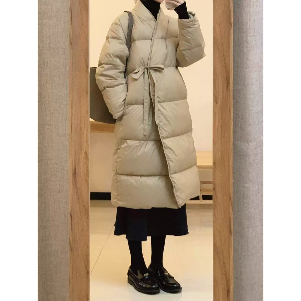 여성롱패딩 원피스형 캐주얼 다운 점퍼 JIKTEM BD4123005