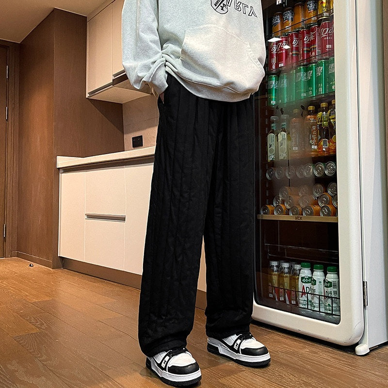 깔깔이바지 남성 겨울 누빔 팬츠 패딩 와이드핏 JIKTEM BW5010330