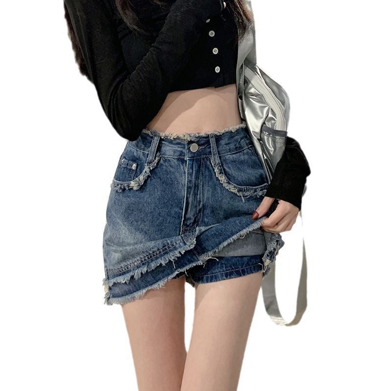 청치마 미니 청스커트 속바지 내장 코디룩 데님 스커트 JIKTEM BJ5022709