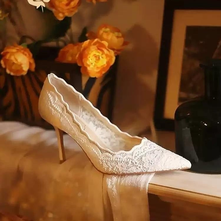 웨딩슈즈 레이스 6cm 8cm 피로연구두 신부드레스구두 JIKTEM WW5031805