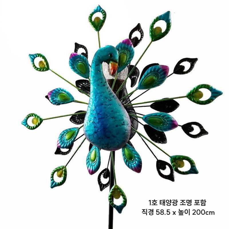 태양열정원등 철제 공작새 LED 조명 조경물 정원꾸미기 소품 JIKTEM WW5032104