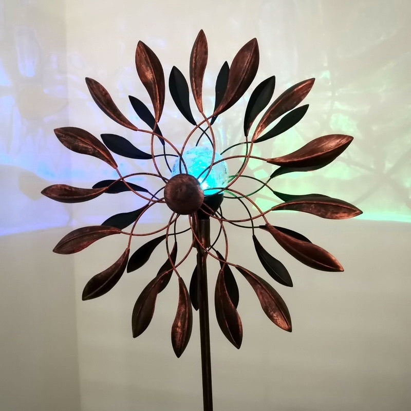 철제 바람개비 태양광전등 정원꾸미기 조형물 장식품 JIKTEM WW5032107