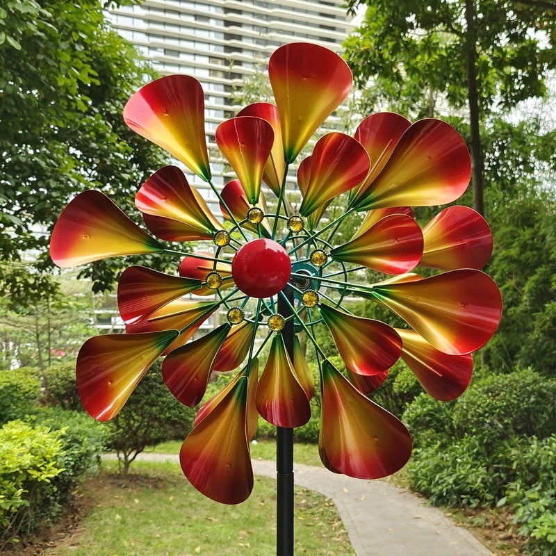 철제바람개비 나팔꽃 풍차 마당꾸미기 화단 조경 JIKTEM WW5032615