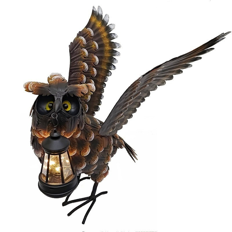 철제 공예품 올빼미 정원등 마당꾸미기 화단 공예품 정원데코 JIKTEM WW5033104