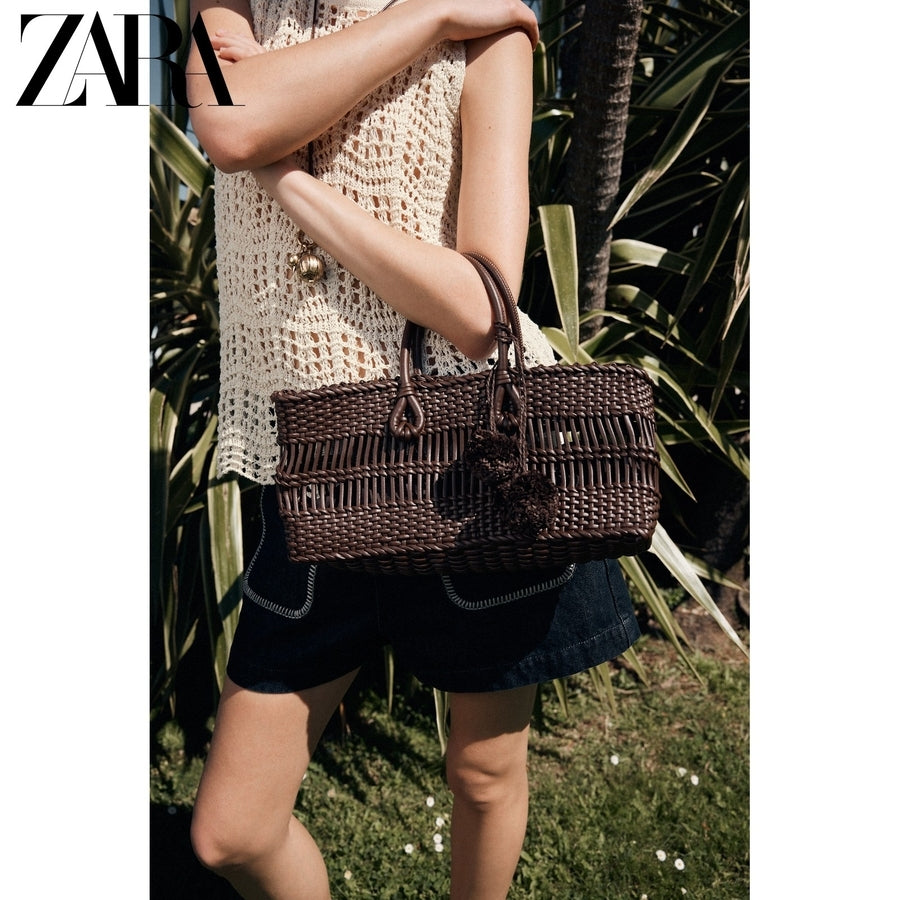 ZARA 정품 편직 핸드백 크로스백 나들이 비치백 JIKTEM BW5052419