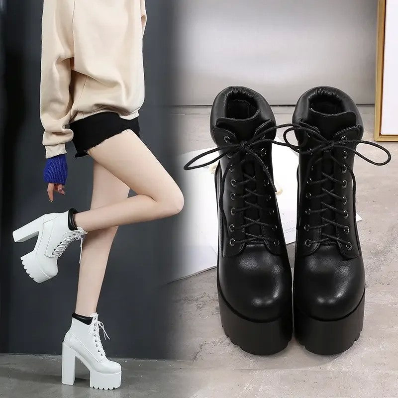 14cm 가보시 펌프스 힐 워커화 키높이 숏부츠 JIKTEM BW5080714