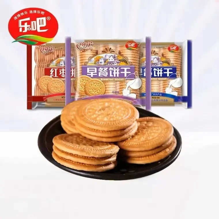 아침 식사 과자 500g 4봉 대추맛 비스켓 중국 간식 JIKTEM BJ5101203