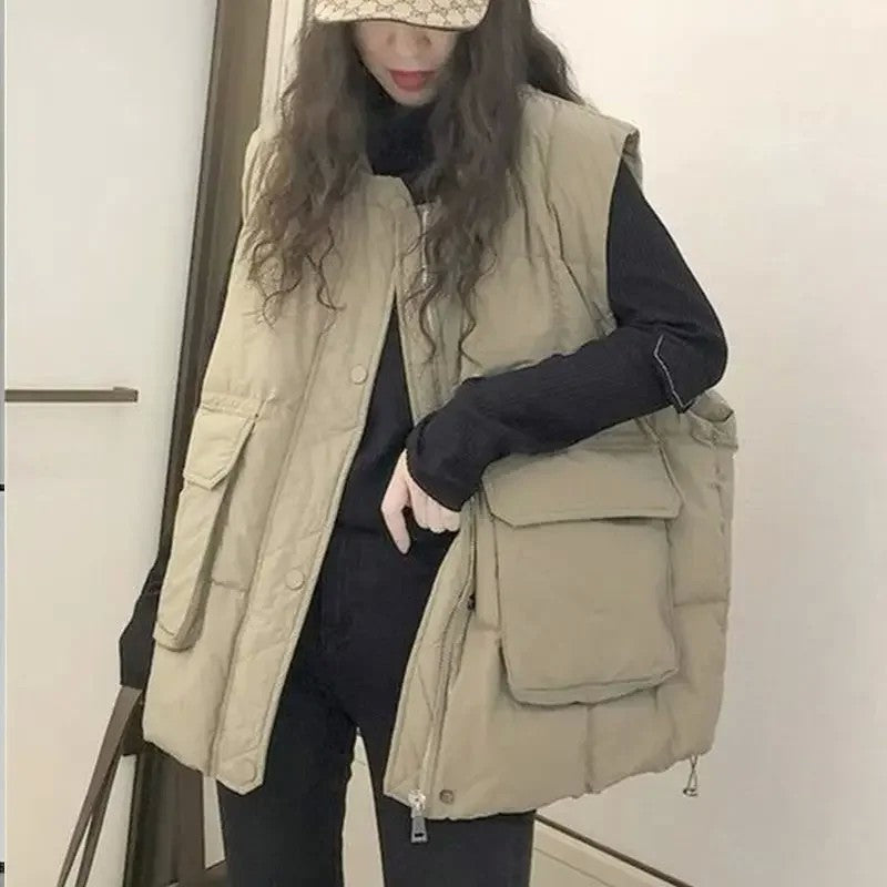 패딩 조끼 루즈핏 캐주얼 간절기 아우터 베스트 JIKTEM WW5112405