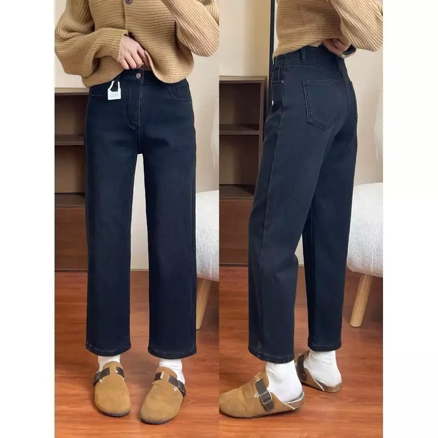 기모청바지 겨울 데님 팬츠 기모팬츠 4xl 빅사이즈 JIKTEM BJ5122310