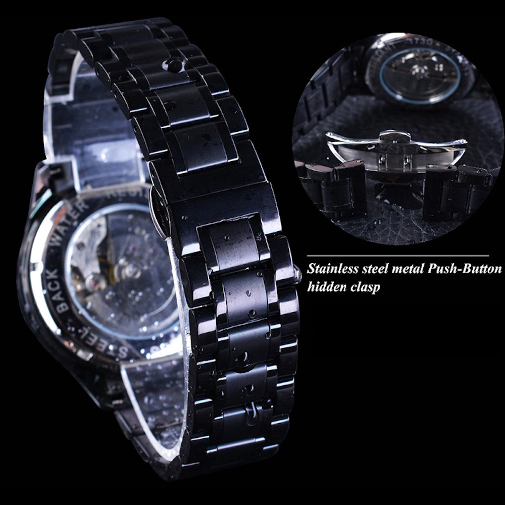 Y0101312 남성용 메탈 손목시계 방수 야광시계 오토메틱시계