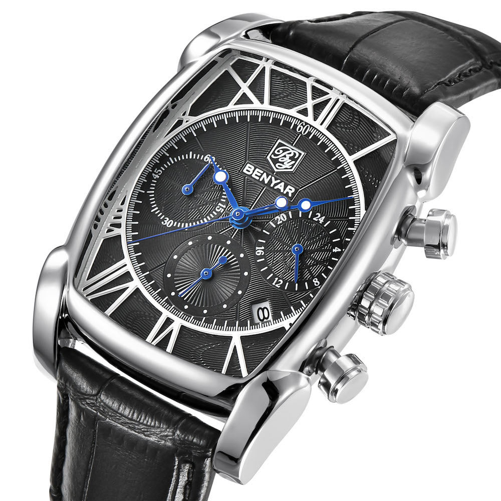 Y1011008 남자 오토메틱 손목시계 가죽 밴드 발렌타인데이선물