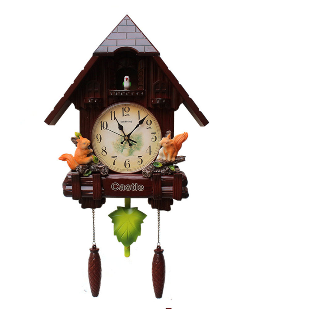 뻐구기 뻐꾸기 뻐꾹이 시계 벽 우드 숫자 정시각알림 야간 무소음 벽시계 직템 N1012205