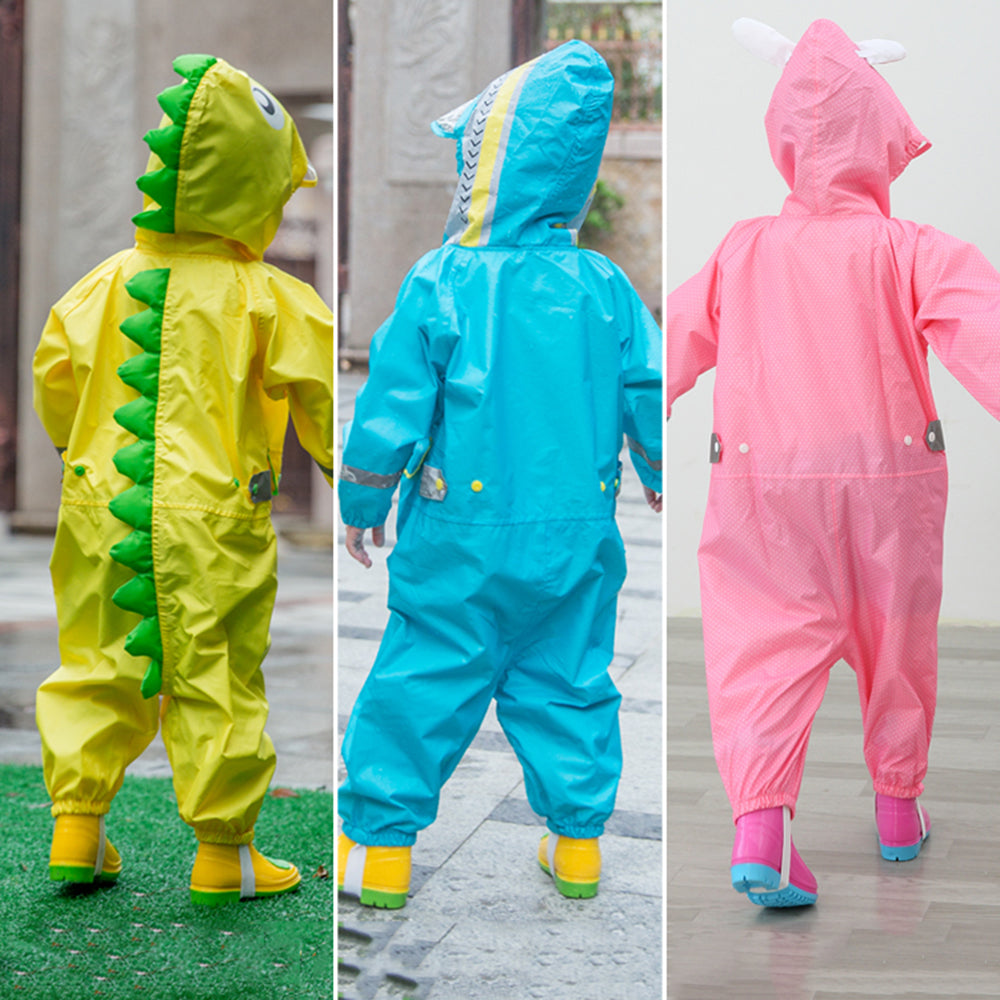 CU 0706L11 키즈 우비 점프슈트 비옷 남아 여아 공룡 어린이집 우비