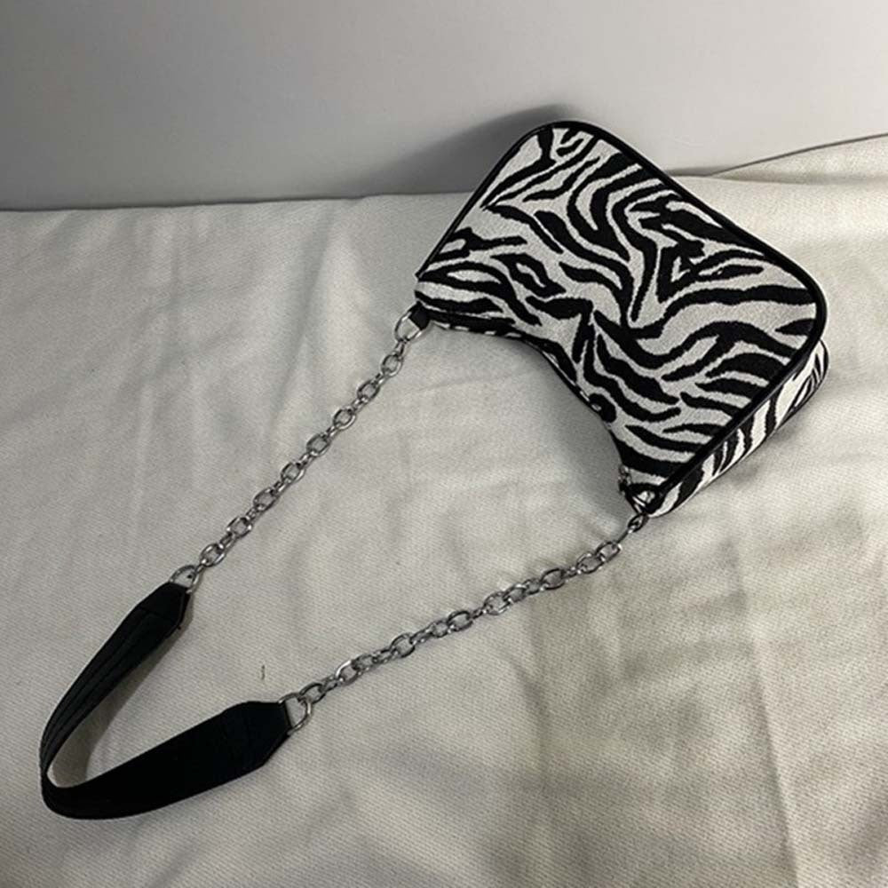 Q1041006 여성 크로스백 제브라 패턴 미니 체인백 클러치백