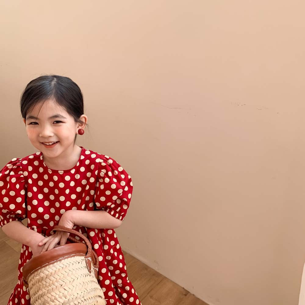 Q1051331 공주 원피스 여아 땡땡이 도트 원피스 상큼 공주룩
