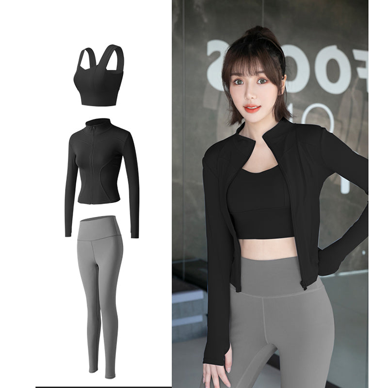 헬스복 3종세트 여성 요가 스포츠 운동복 봄가을 트레이닝복 M1093007