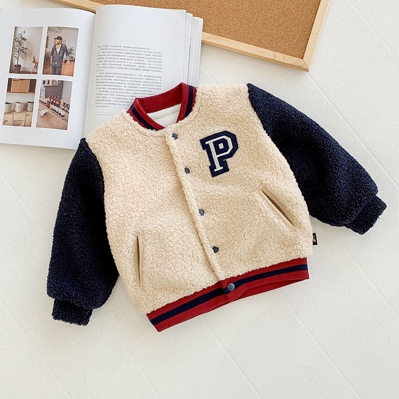 뽀글이 야구 점퍼 남자 귀여운 블루종 자켓 기모안감 따뜻 아우터 M1101106