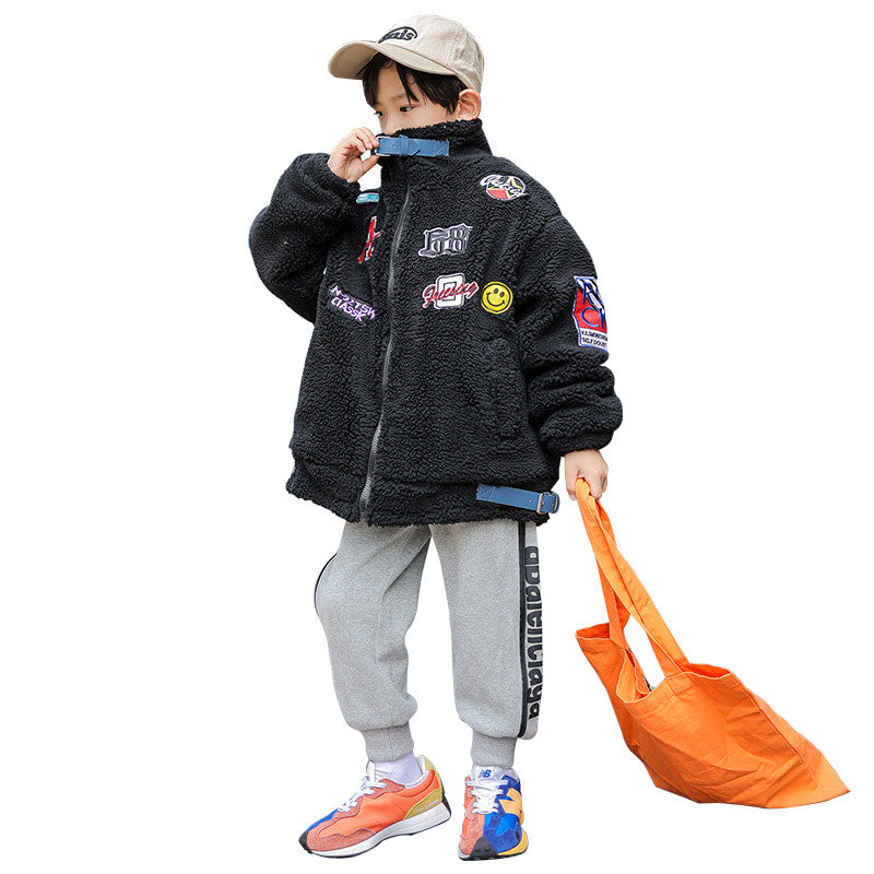 뽀글이 집업 점퍼 남아 간절기 데일리 스쿨룩 M1102442