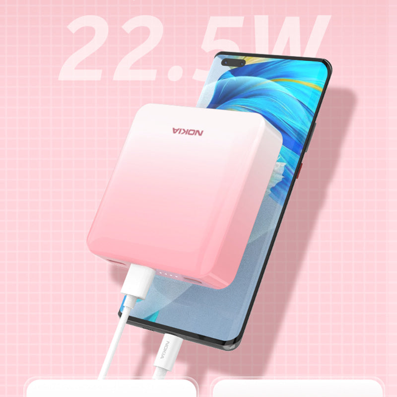 대용량 20000mAh 보조배터리 핑크 사각 쾌속 충전 밧데리 M1111614