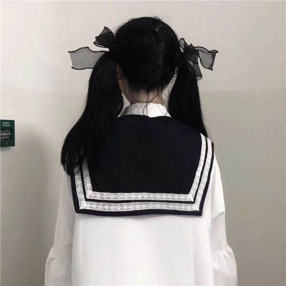 레이스 빅카라 넥카라 포인트 탈부착 블랙 Q1110415