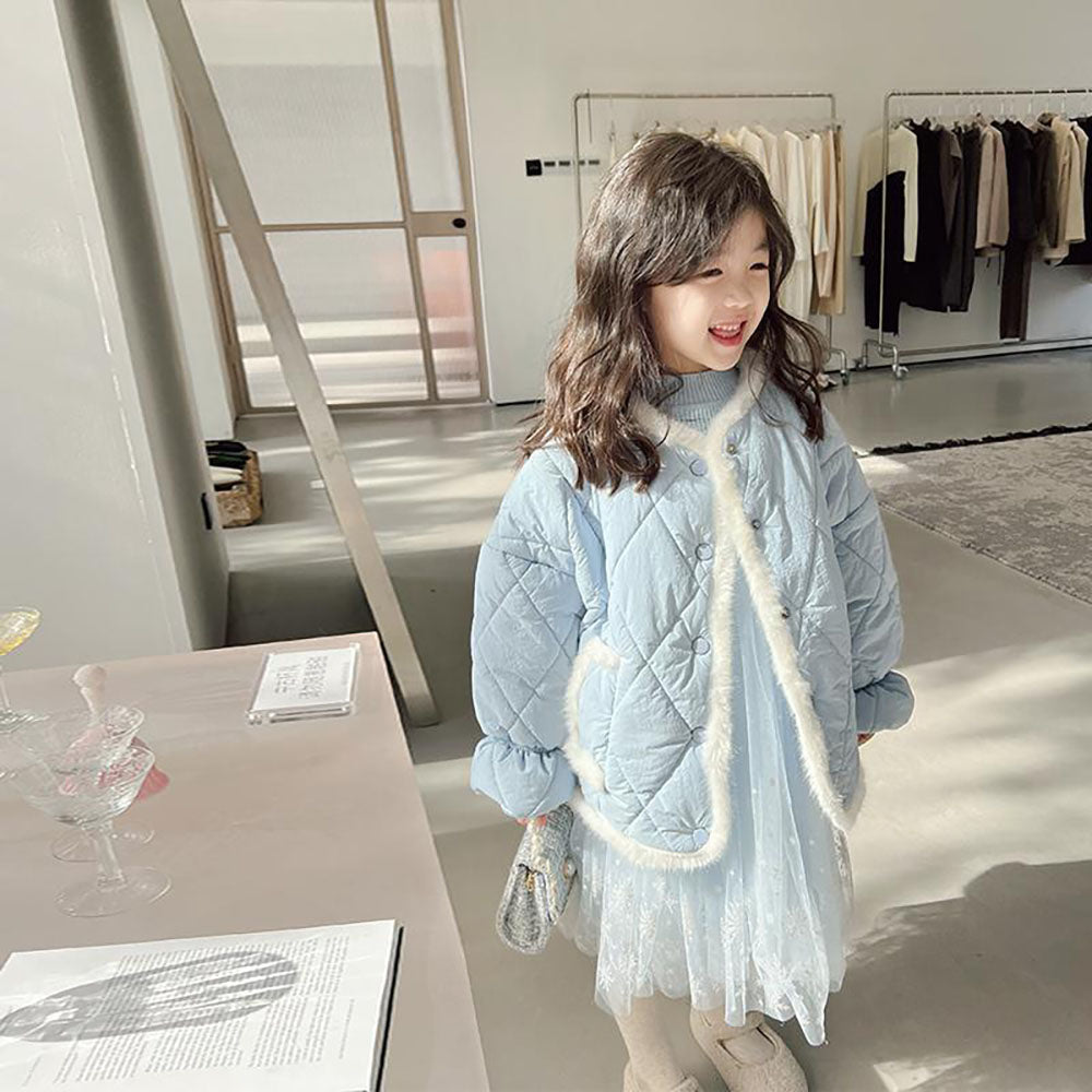 여아 누빔 점퍼 하객룩 겨울점퍼 블랙 블루 Q1123127
