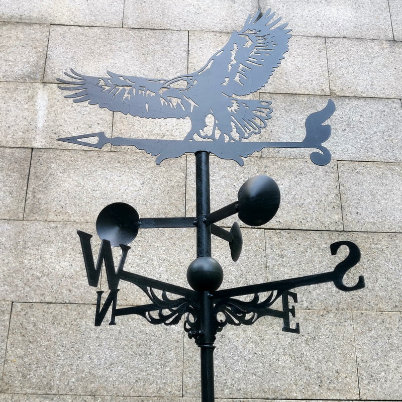 전원주택 야외 정원 닭 독수리 아기천사 마녀 고양기 철제 풍향계 W2022801