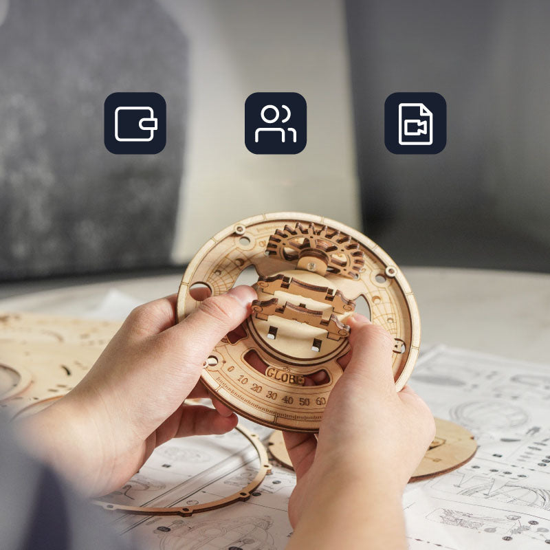 3D 나무 입체 퍼즐 DIY 지구본 조립모형 친구선물 Q2032202