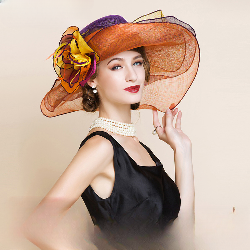 PM2053030 큰챙 uv차단 우아한 귀족 유럽스타일 깊은 레이스 차양모 모자