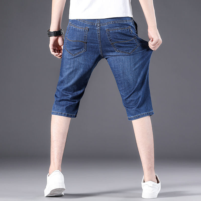 청데님 7부 바지 남성 캐주얼 팬츠 빅사이즈 Q2062006