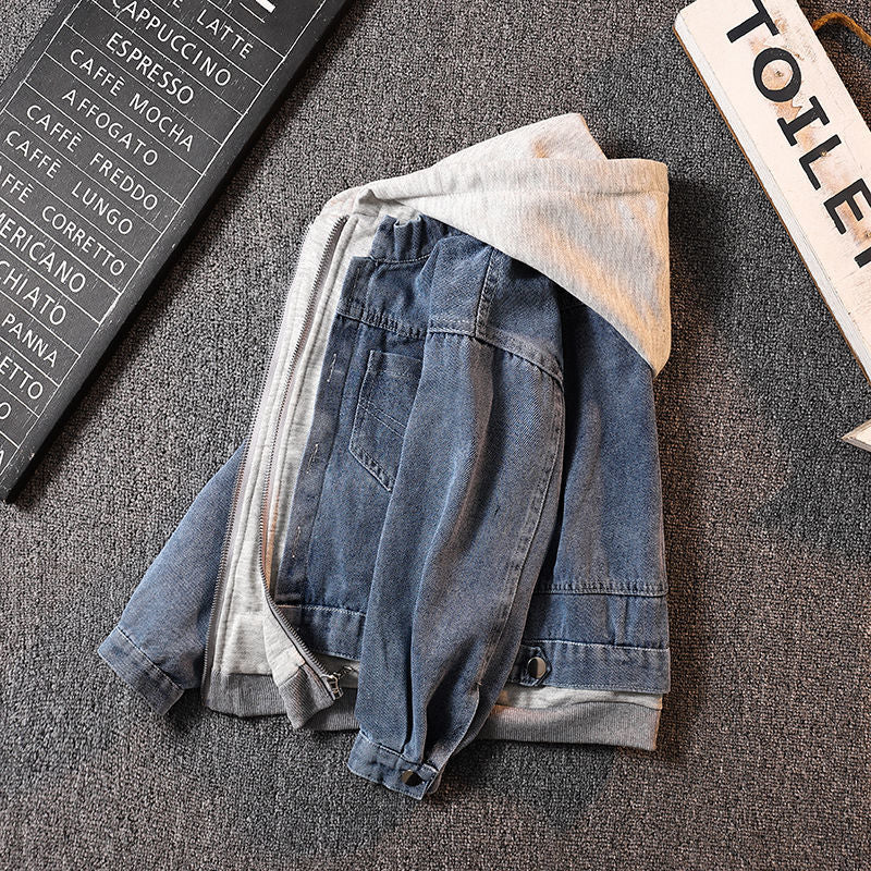 남아 점퍼 키즈 후드 데님 상의 가을 패션 키즈 청자켓 Q2081909