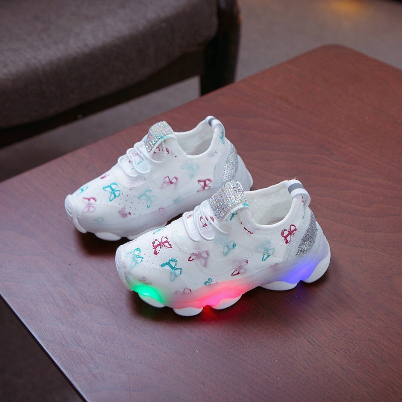 LED 단화 키즈 라이팅 발광 슈즈 반짝이 슈즈 Q2082615
