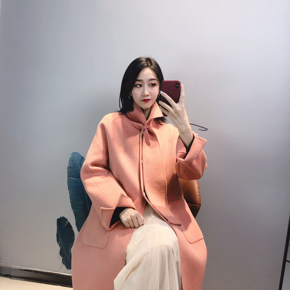 Q1111203 여성캐시미어코트 핑크 블루