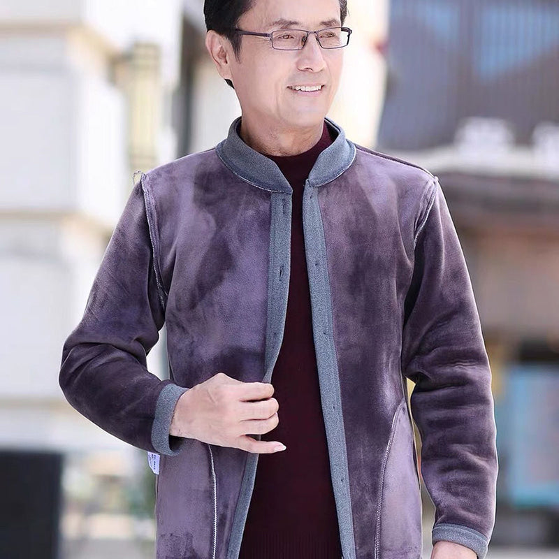 남성 실내복 M1110911 그레이 가디건 극세사 기모안감 효도선물 레이어드