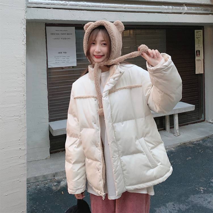 여성 방한 L1111025 캐주얼 아우터 뽀글이 리버시블 패딩점퍼 양면