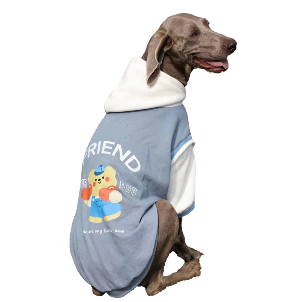 겨울 중대형견 외출용 티셔츠 애완 의류 강아지 옷 귀여운 후드티 코트 BQ2120530