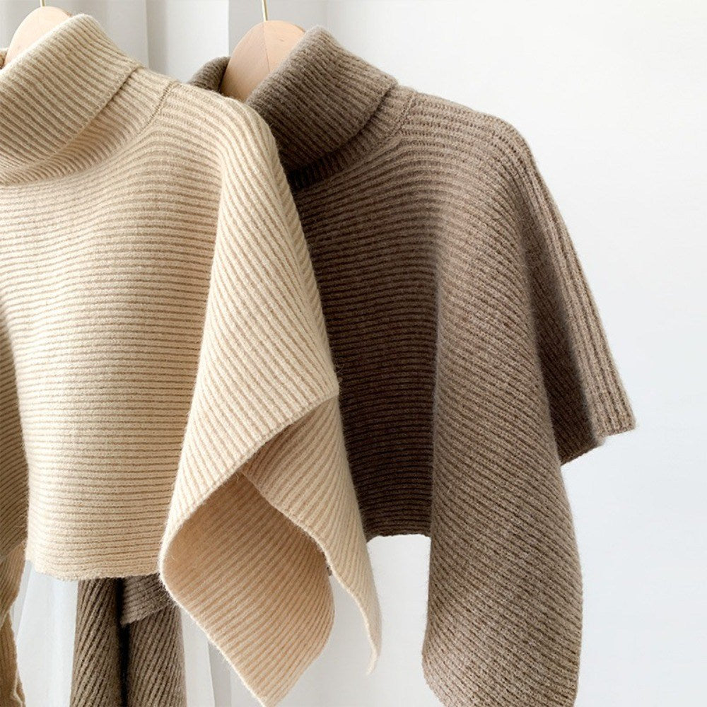 겨울 코트 바람막이 여성 빅사이즈 럭셔리 하프 망토 불규칙 스카프 BY2121314