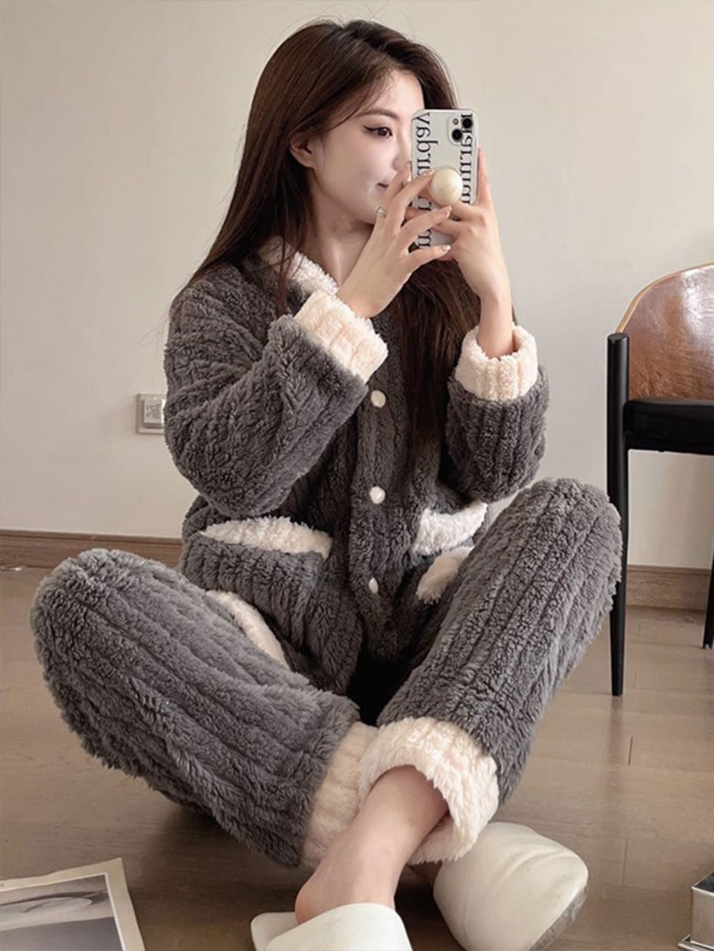 극세사 양털기모 겨울수면 귀여운 파티 선물 가을 잠옷 파자마 BQ2122404
