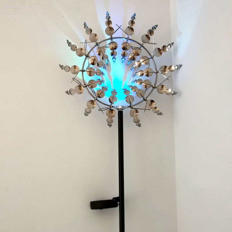 태양광전등 빈티지 새쫓는 무지개 W2022212 철제바람개비 태양열정원등