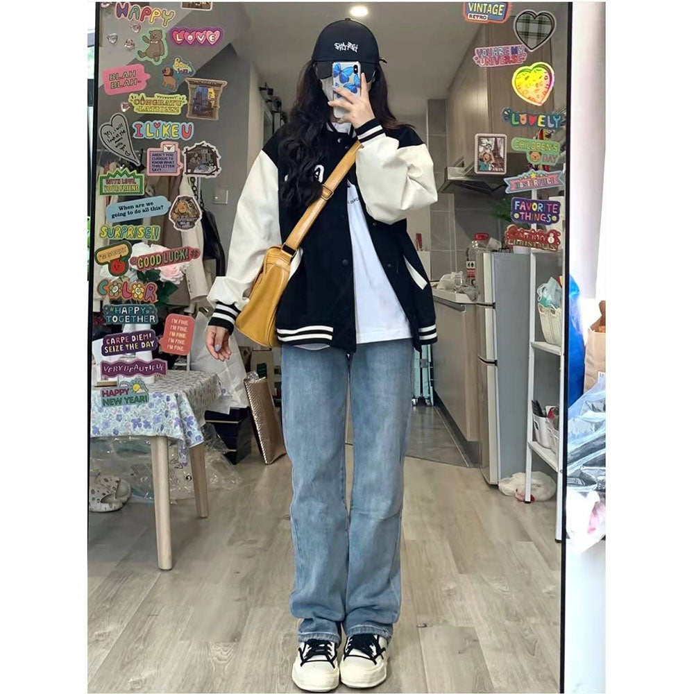 커플 아우터 클래식 점퍼 야구점퍼 Q2032414 항공 블루종