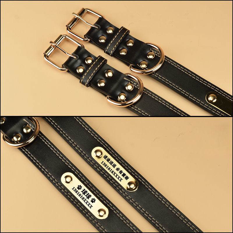 레더 Q2041203 목걸이 대중소 목줄 반려견