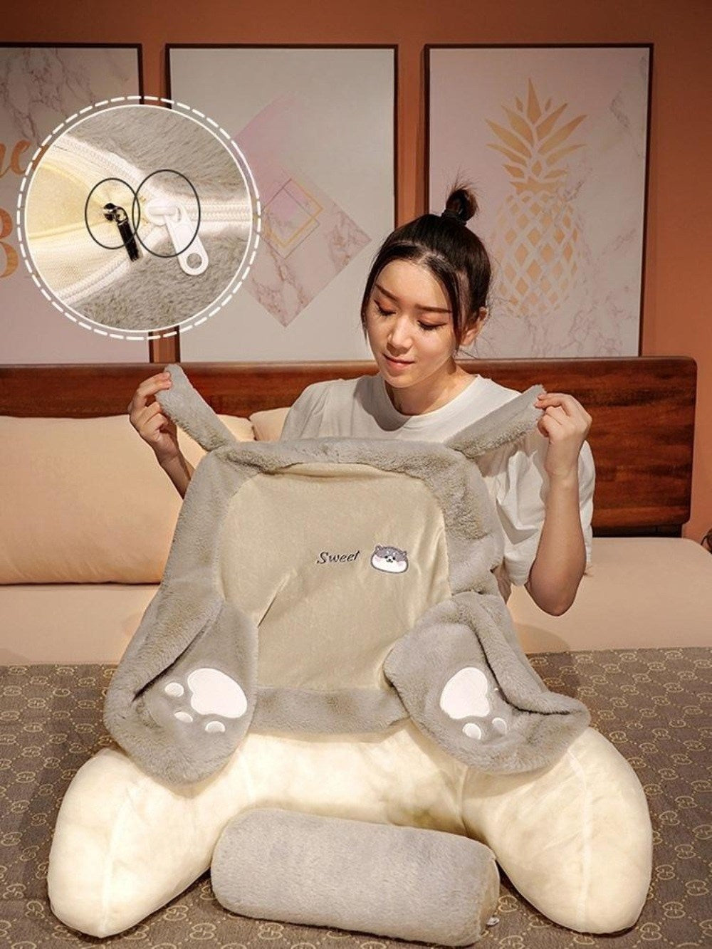 침대 헤드 소파 등받이 쿠션 허리 베개 팔 받침 BY3032213