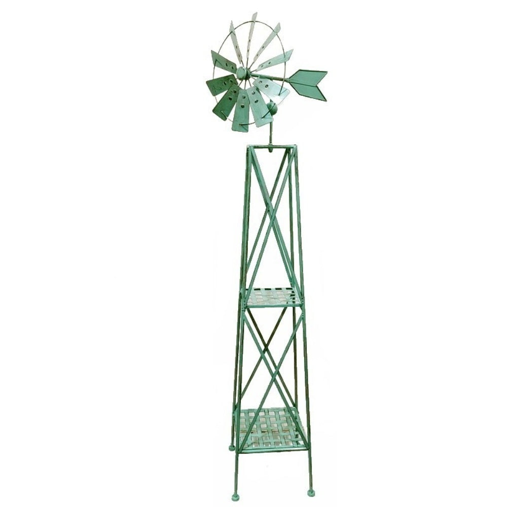 정원 장식 웨딩 철제 꽃 스탠드 회전 풍차 홈 아트 장식 정원 꾸미기 W3042401