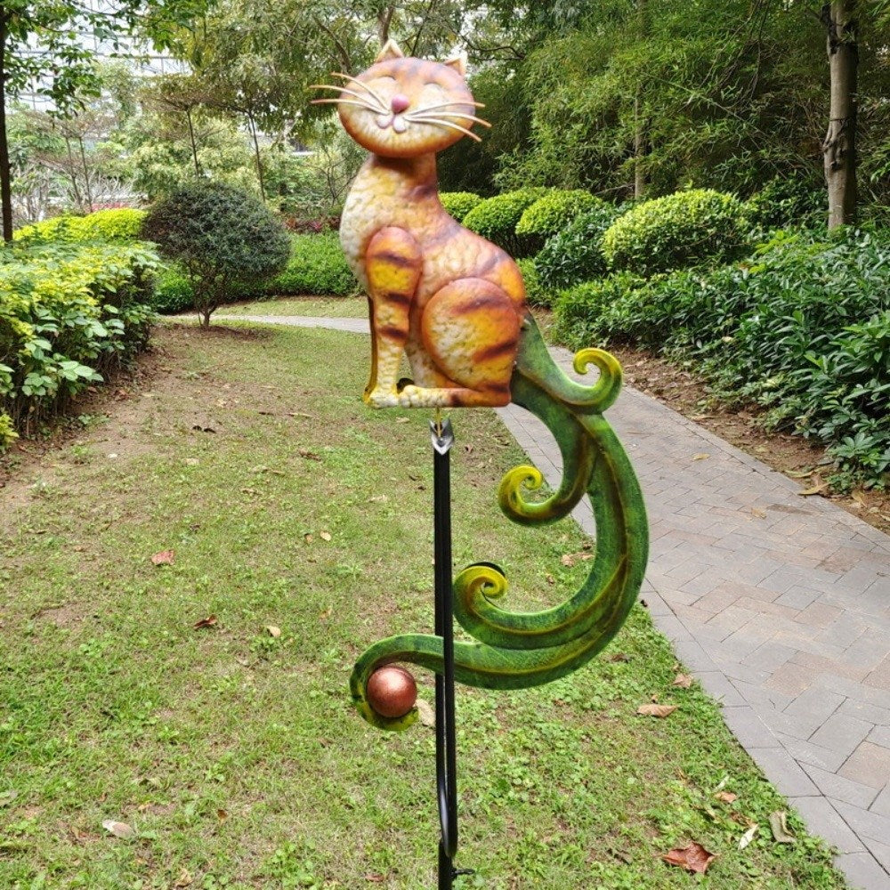 철제 동물 장식품 고양이 디자인 정원 마당 꾸미기 조형물 WW3072506